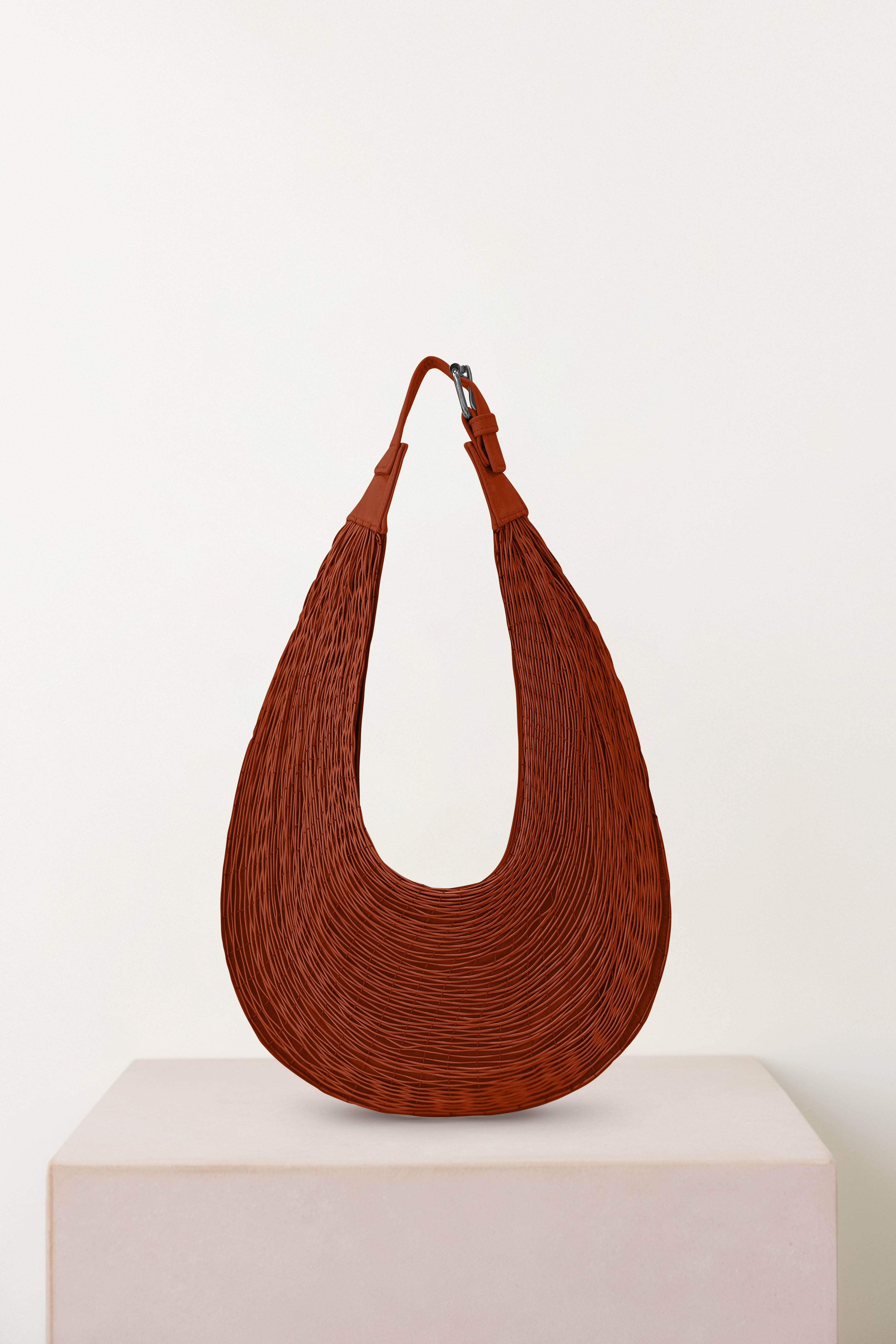 Bivalda Shoulder bag ( medium size)  Dark Pumpkin.